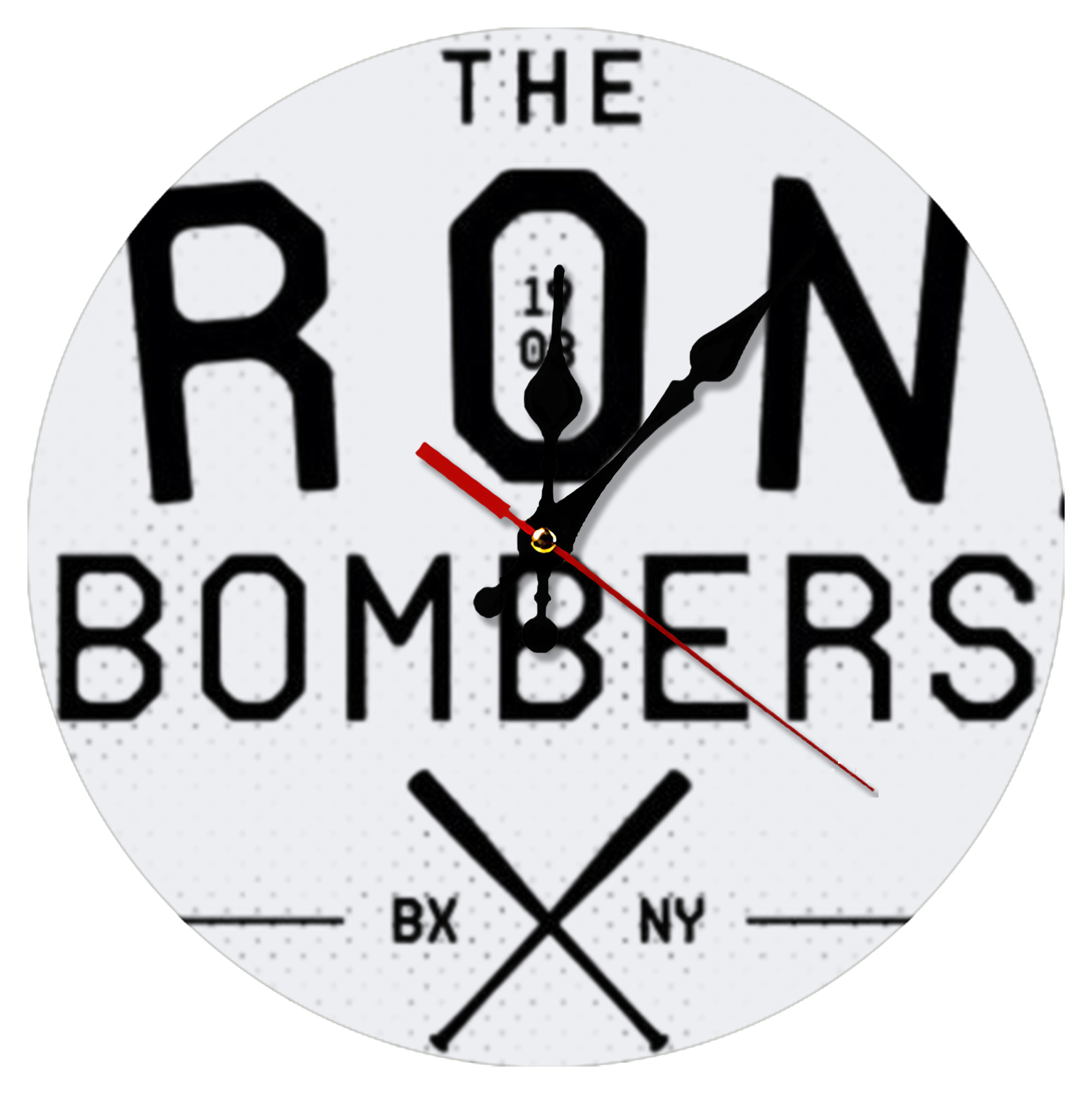 New York Yankees The Bronx Bombers 1903 Silent Round Wall Clock – Modern & Stylish DIY Design, Durable Wood Construction, Easy To Install – Perfect For Office, Bedroom, Living Room, And More